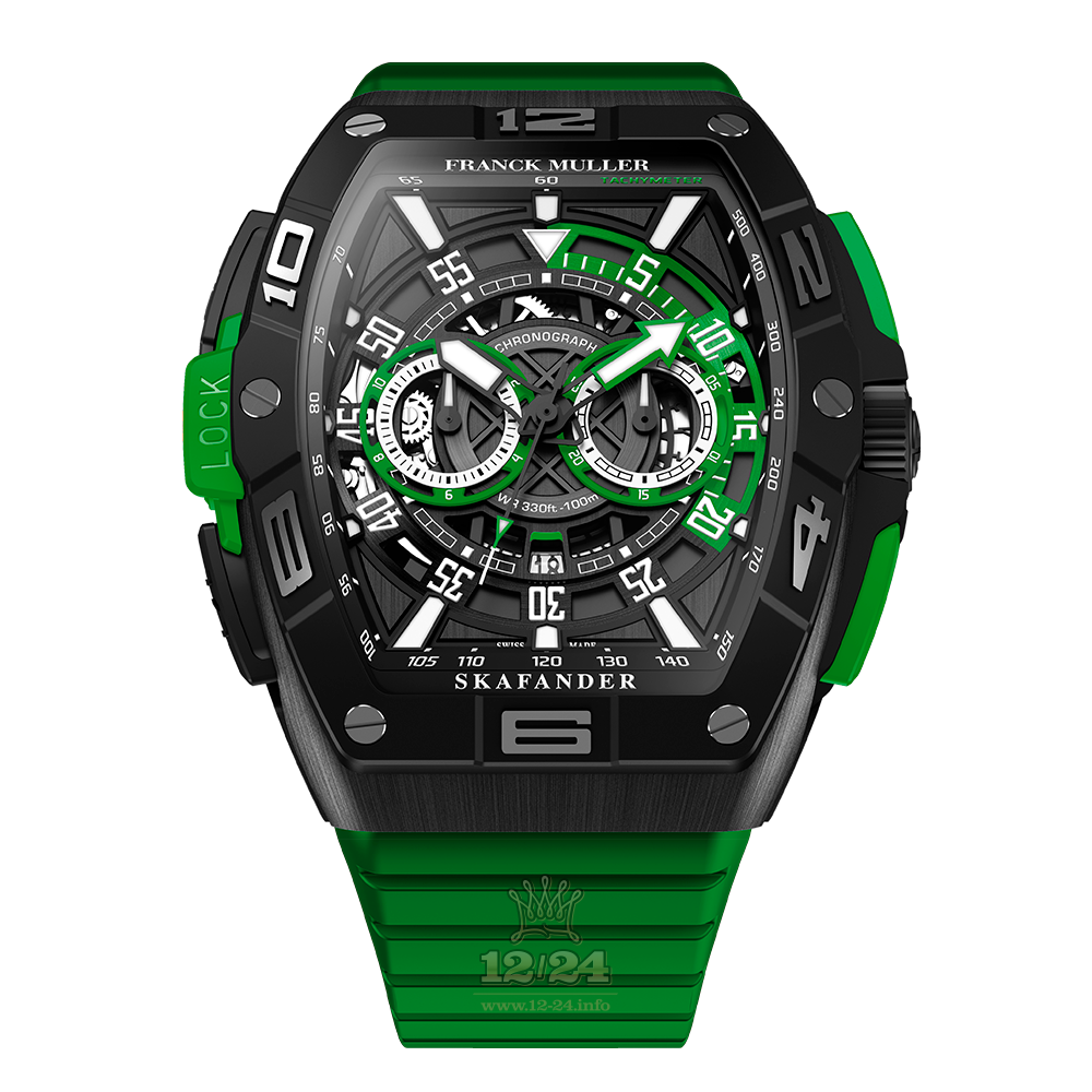 Franck Muller Skafander Watch SKF 46 DV CC DT TTNRBR TTNR VE 46 mm Titanium Case Black Dial