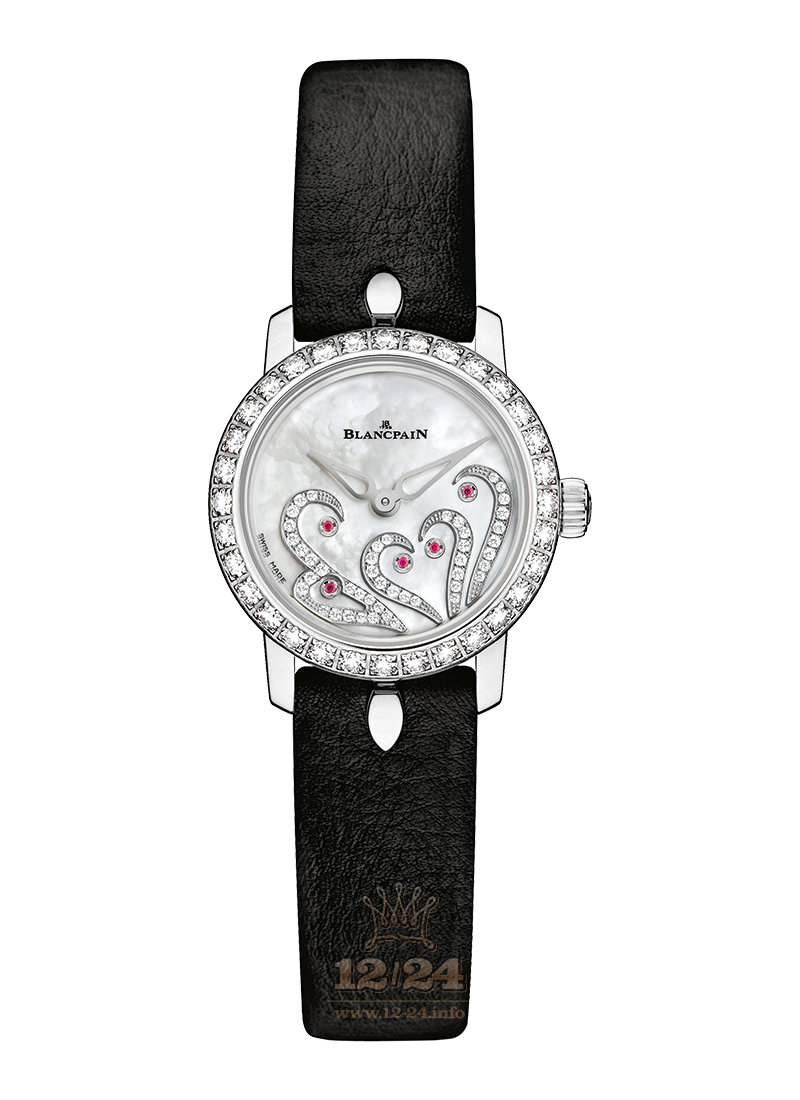 Blancpain Women Watch 0063B-1954-63A 22 mm White gold Case White Dial