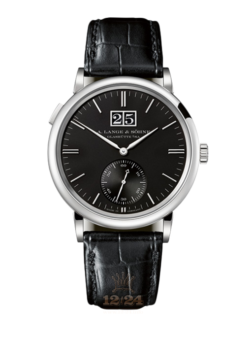 A.Lange & Sohne Saxonia Watch 381.029 38 mm White gold Case Black Dial