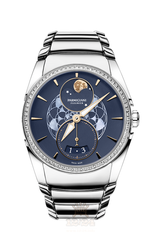 Parmigiani Fleurier Tonda Watch PFC283-0062500-B00002 34 mm Stainless steel Case Dark blue Dial