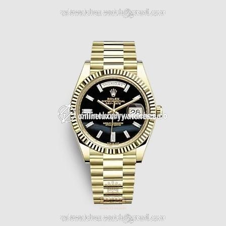 Rolex Day-Date Watch 228238-0059 40 mm Yellow gold Case Black Dial