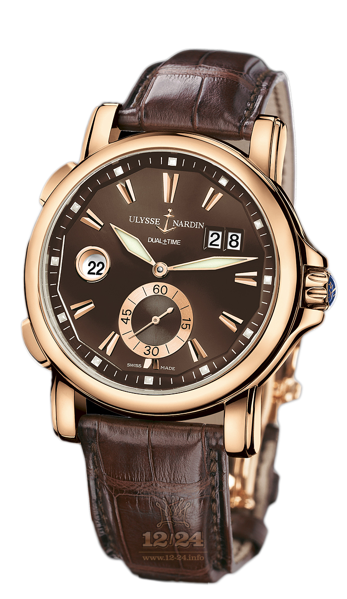 Ulysse Nardin Classic Watch 246-55/95 42 mm Pink gold Case Brown (chocolate) Dial