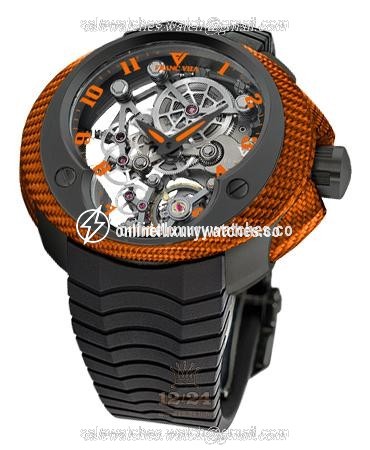 Franc Vila Cobra Watch 18E.BTI-SS.006 42 mm Titanium PVD coating Carbon Case Black Gray Dial