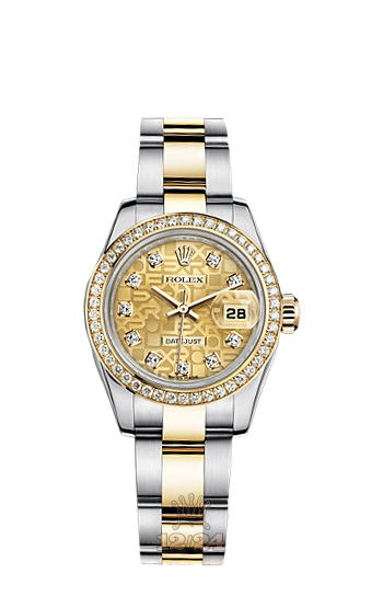 Rolex Lady-Datejust Watch 179383-0019 26 mm Steel / Yellow gold Case Golden Dial