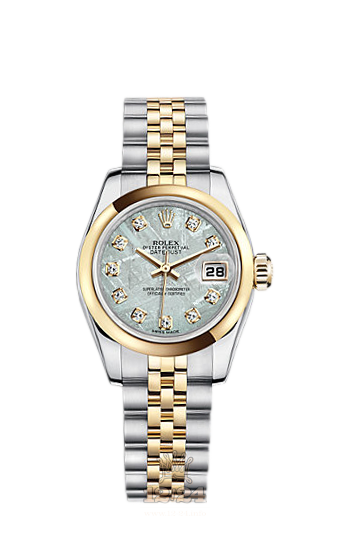 Rolex Lady-Datejust Watch 179163-0123 26 mm Steel / Yellow gold Case Gray Silver Dial