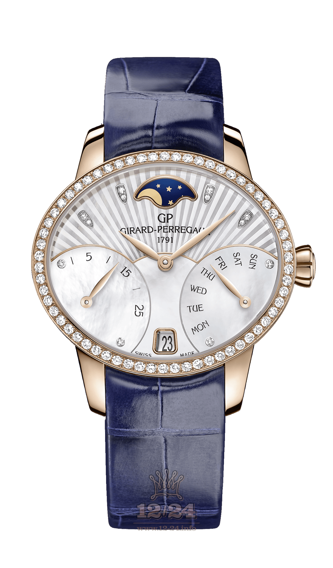 Girard Perregaux Cats Eye Watch 80485D52A751-CK4A 35 mm Pink gold Case White Dial