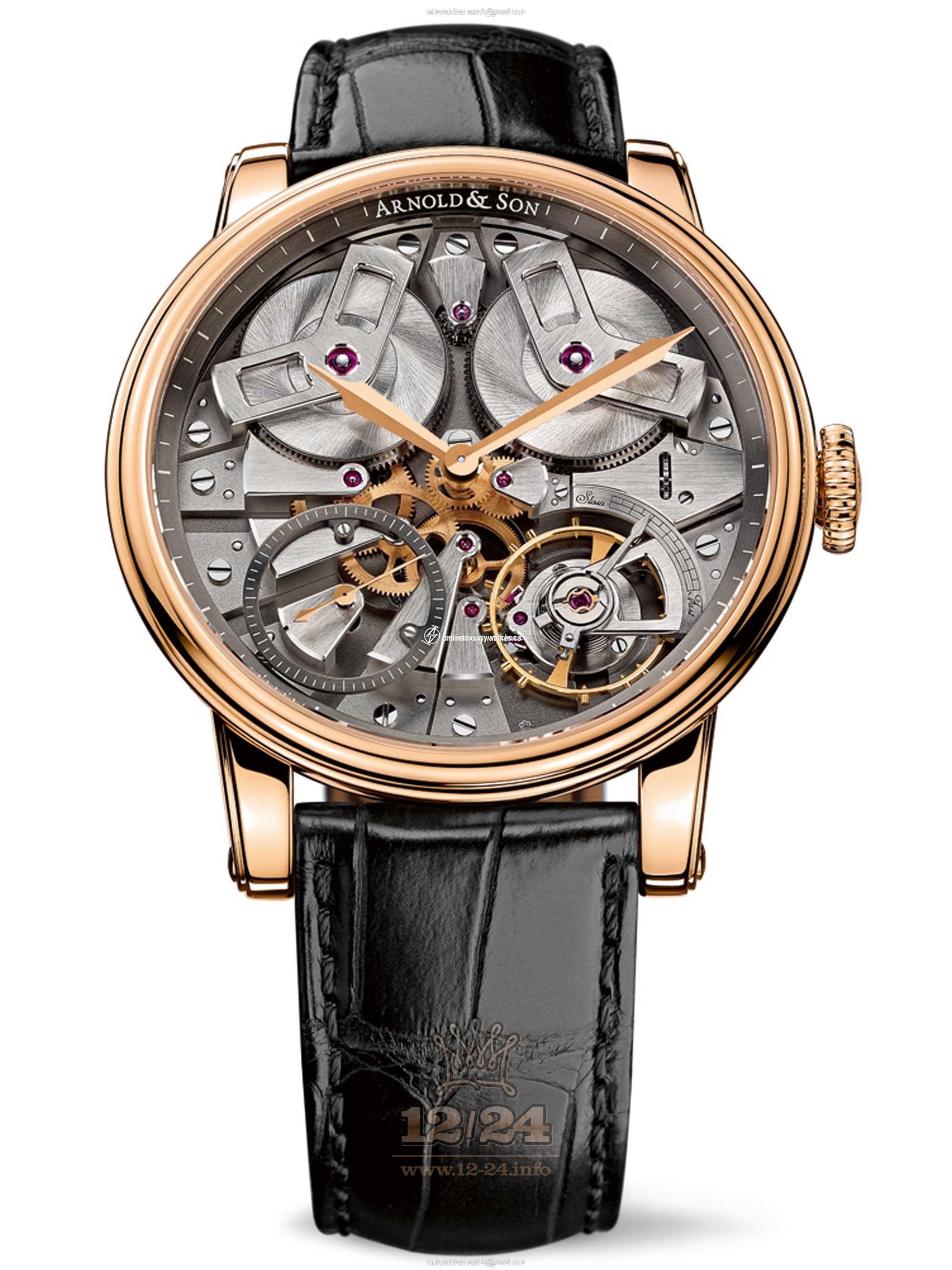Arnold Son Royal Collection Watch 1TBAR.S01A.C113A Pink gold Case Gray Dial