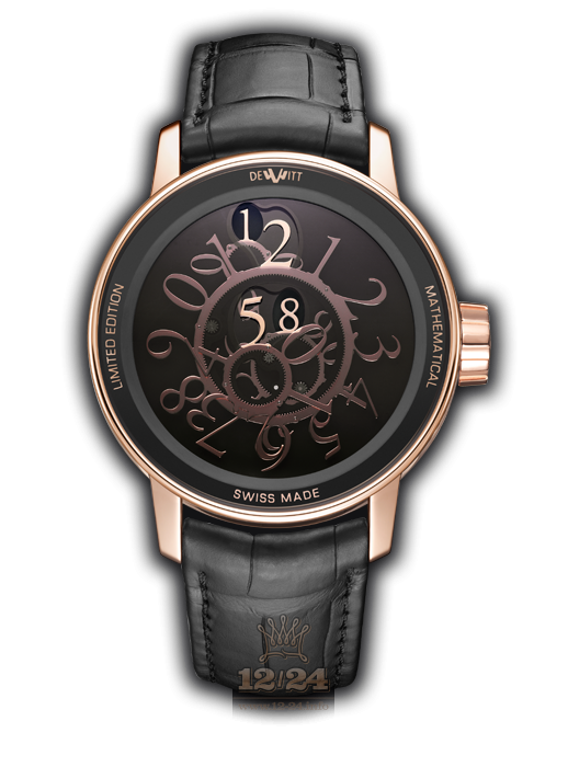 Dewitt Academia Watch AC.MAT.001 42 mm Pink gold Case Black Dial