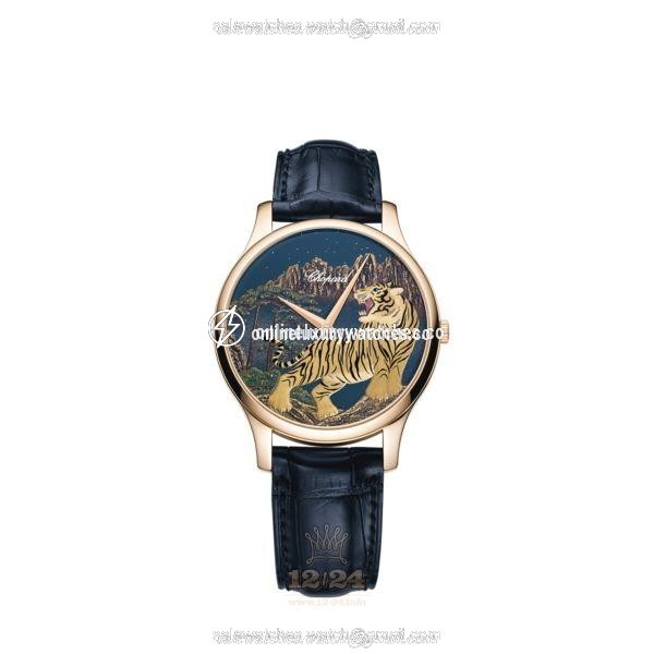 Chopard L.U.C Watch 161902-5076 40 mm Pink gold Case Painted Dial
