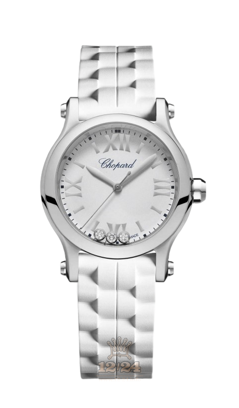 Chopard Happy Diamonds Watch 278590-3001 30 mm Stainless steel Case White Dial