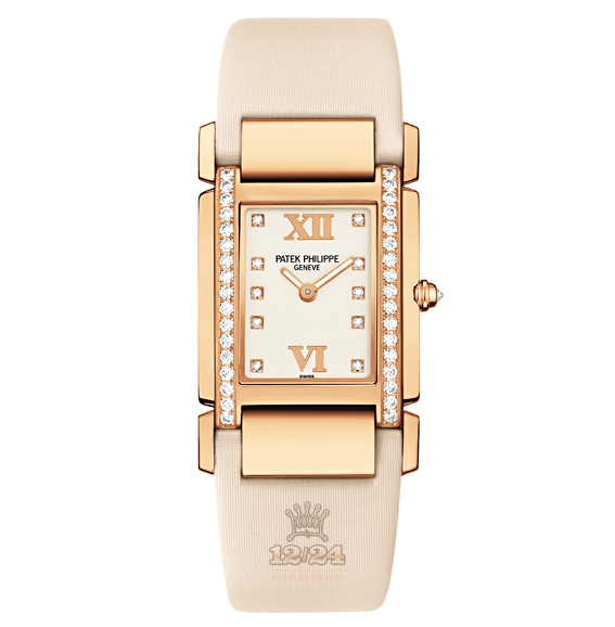Patek Philippe Twenty~4 Watch 4920R-010 25 mm Pink gold Case White Dial