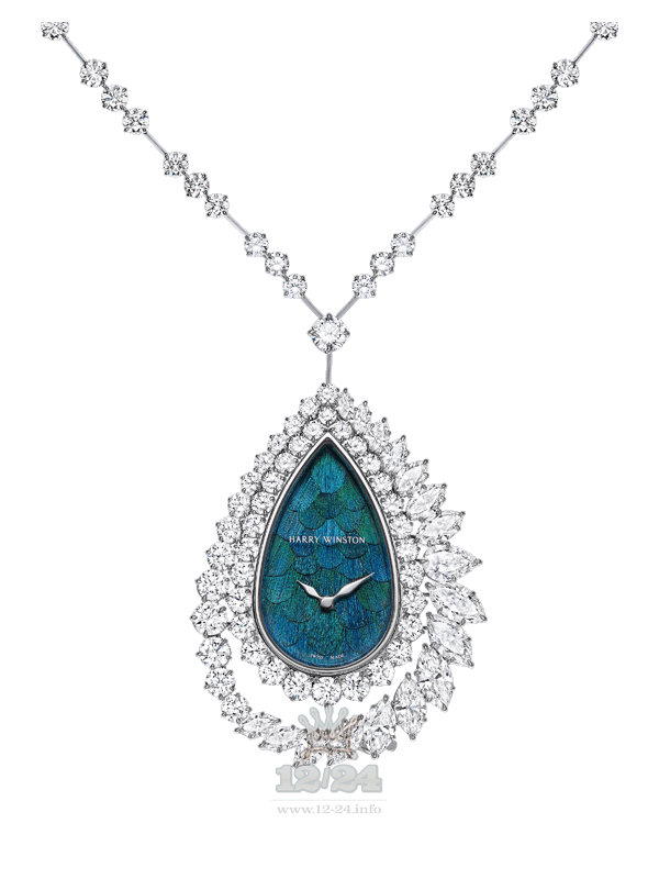 Harry Winston High Jewelry Timepieces Watch HJTQHM00PP021 18 mm White gold Platinum Case Dark blue Dial