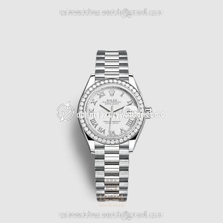 Rolex Lady-Datejust Watch 279139rbr-0013 28 mm White gold Case White Dial