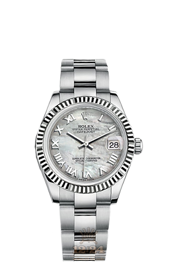 Rolex Datejust Watch 178274-0072 31 mm Steel / White gold Case White Dial