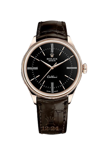 Rolex Cellini Watch 50505-0008 39 mm Pink gold Case Black Dial