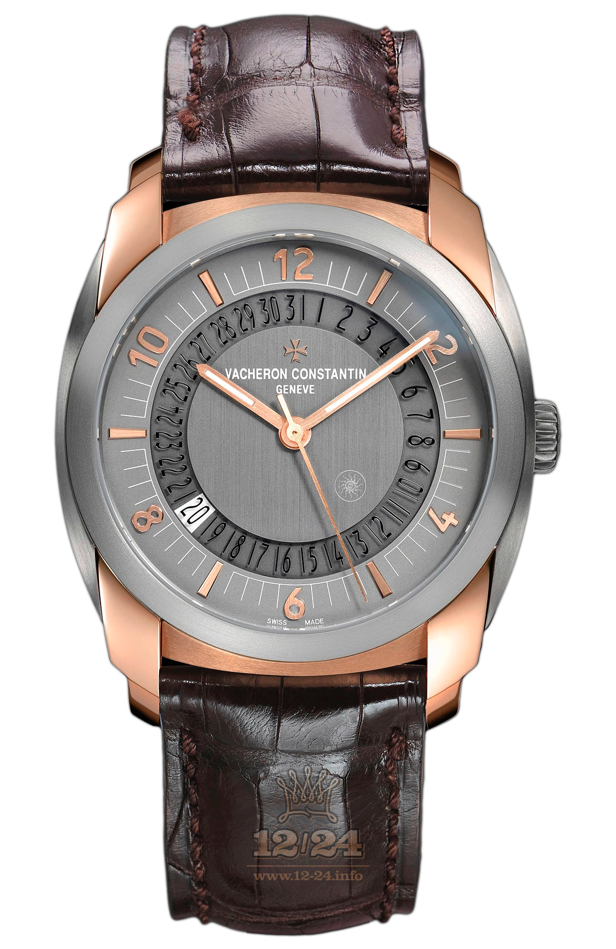 Vacheron Constantin Quai De L Ile Watch 86050/000R-I022I 41 mm Pink gold Titanium Case Gray Dial