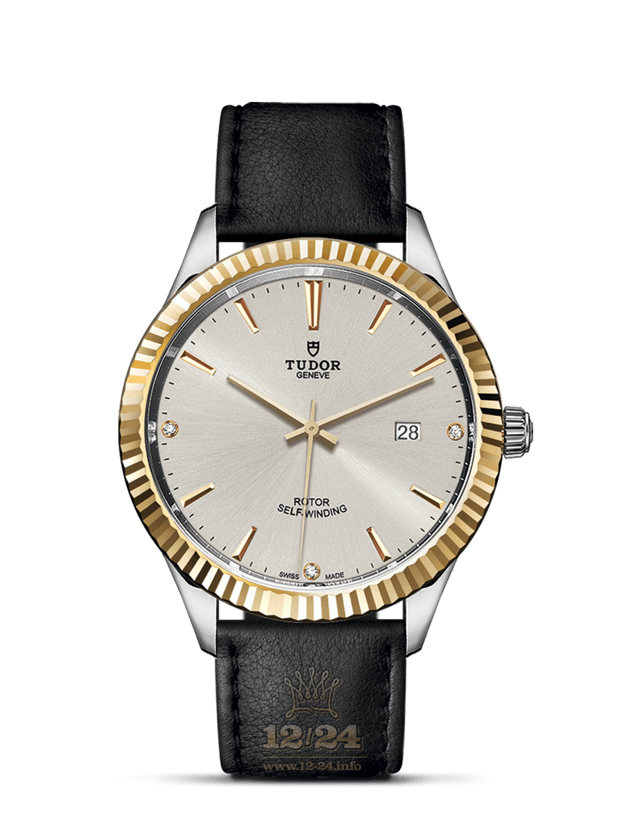 Tudor Style Watch M12713-0021 41 mm Stainless steel Yellow gold Case Gray Silver Dial