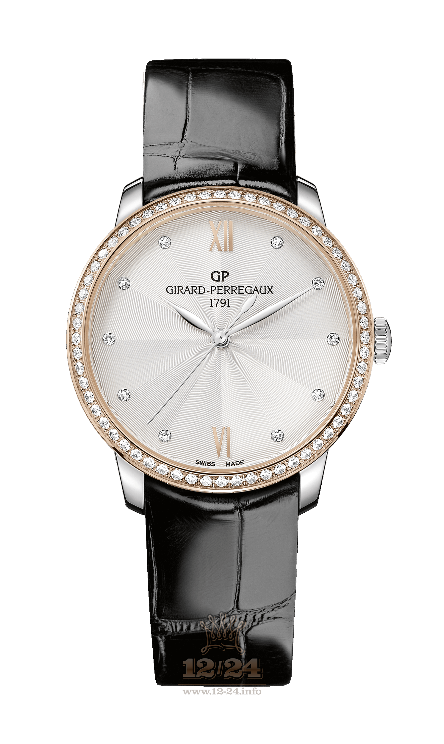 Girard Perregaux 1966 Watch 49523D56A171-CB6A Pink gold Case Silver Dial