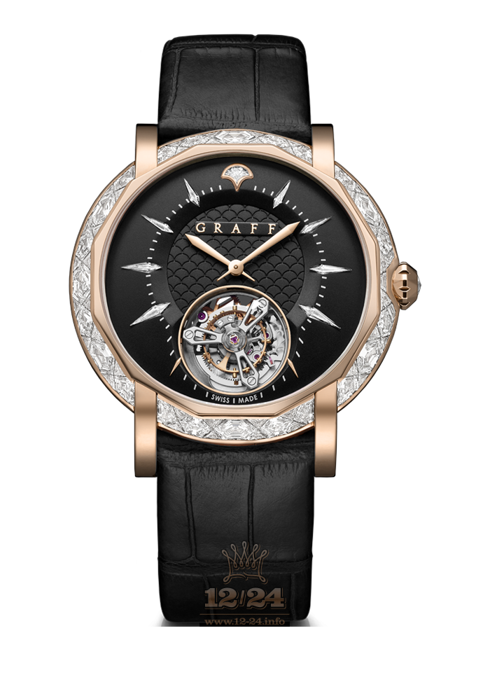 Graff MasterGraff Watch MGU43PGDBL 43 mm Pink gold Case Black Golden Dial