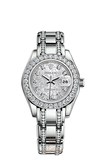 Rolex Pearlmaster Watch 80299-0090 29 mm White gold Case Silver Dial