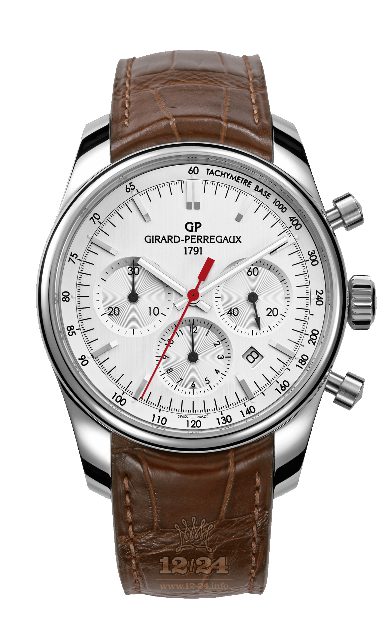 Girard Perregaux Competizione Watch 49590-11-111-BBBA Stainless steel Case Silver Dial