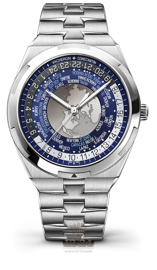 Vacheron Constantin Overseas Watch 7700V/110A-B172 44 mm Stainless steel Case White Gray Dark blue Dial