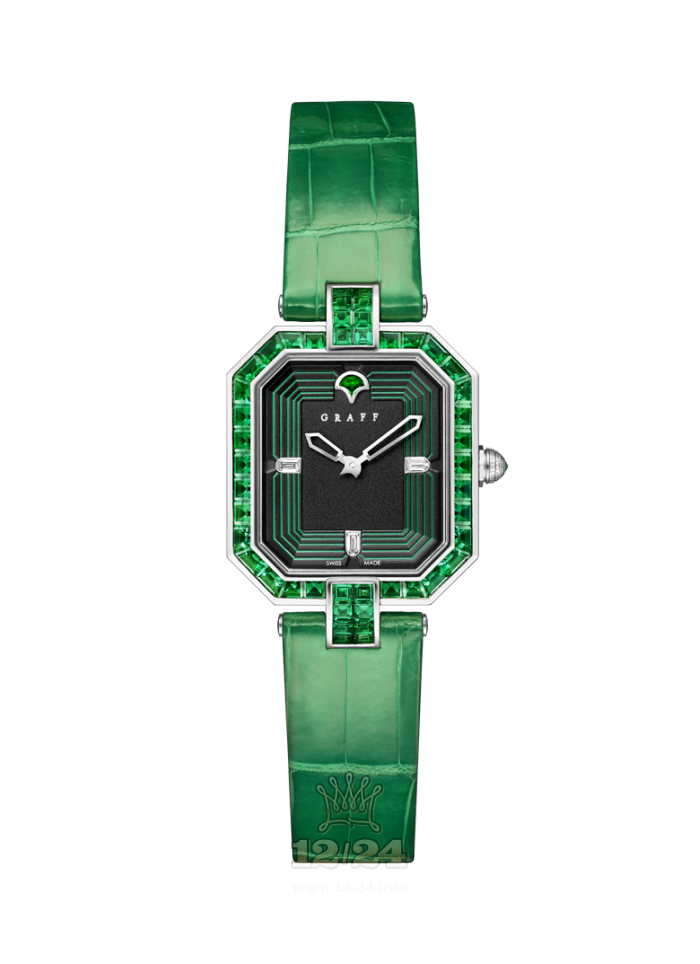 Graff Graff Vendome Watch VDL30WGEL 30 mm White gold Case Black Green Dial