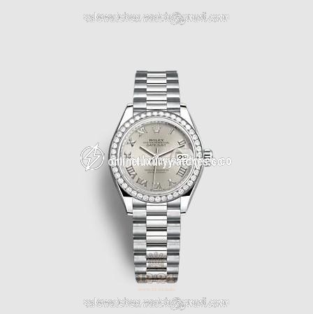 Rolex Lady-Datejust Watch 279139rbr-0007 28 mm White gold Case Silver Dial