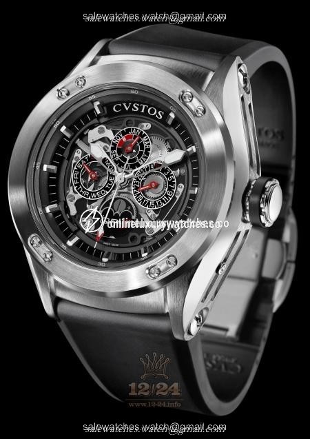Cvstos Concept-S Watch CR50 QPS SRR Stainless steel Case Black Silver Dial