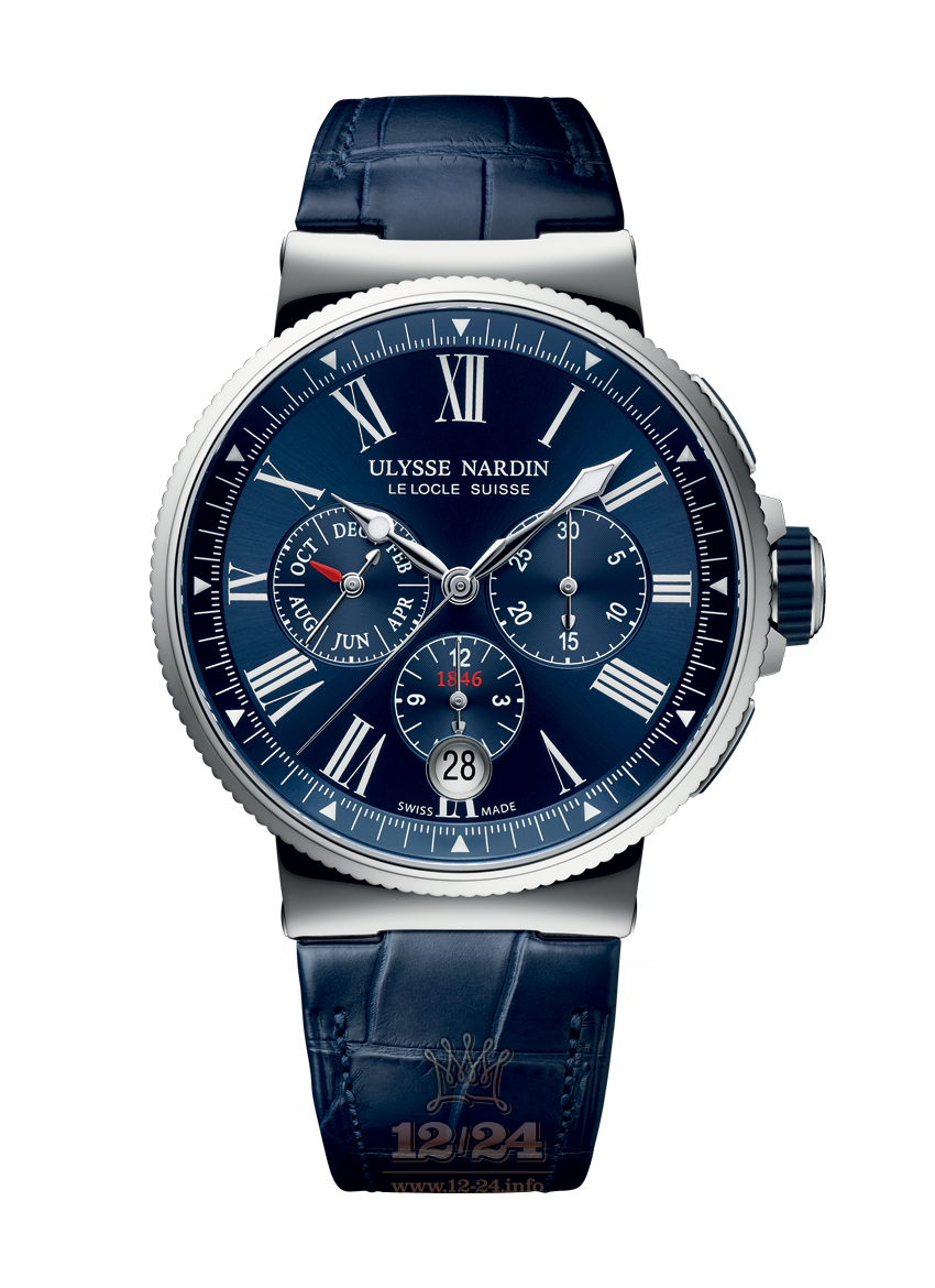 Ulysse Nardin Marine Watch 1533-150/43 43 mm Stainless steel Case Dark blue Dial