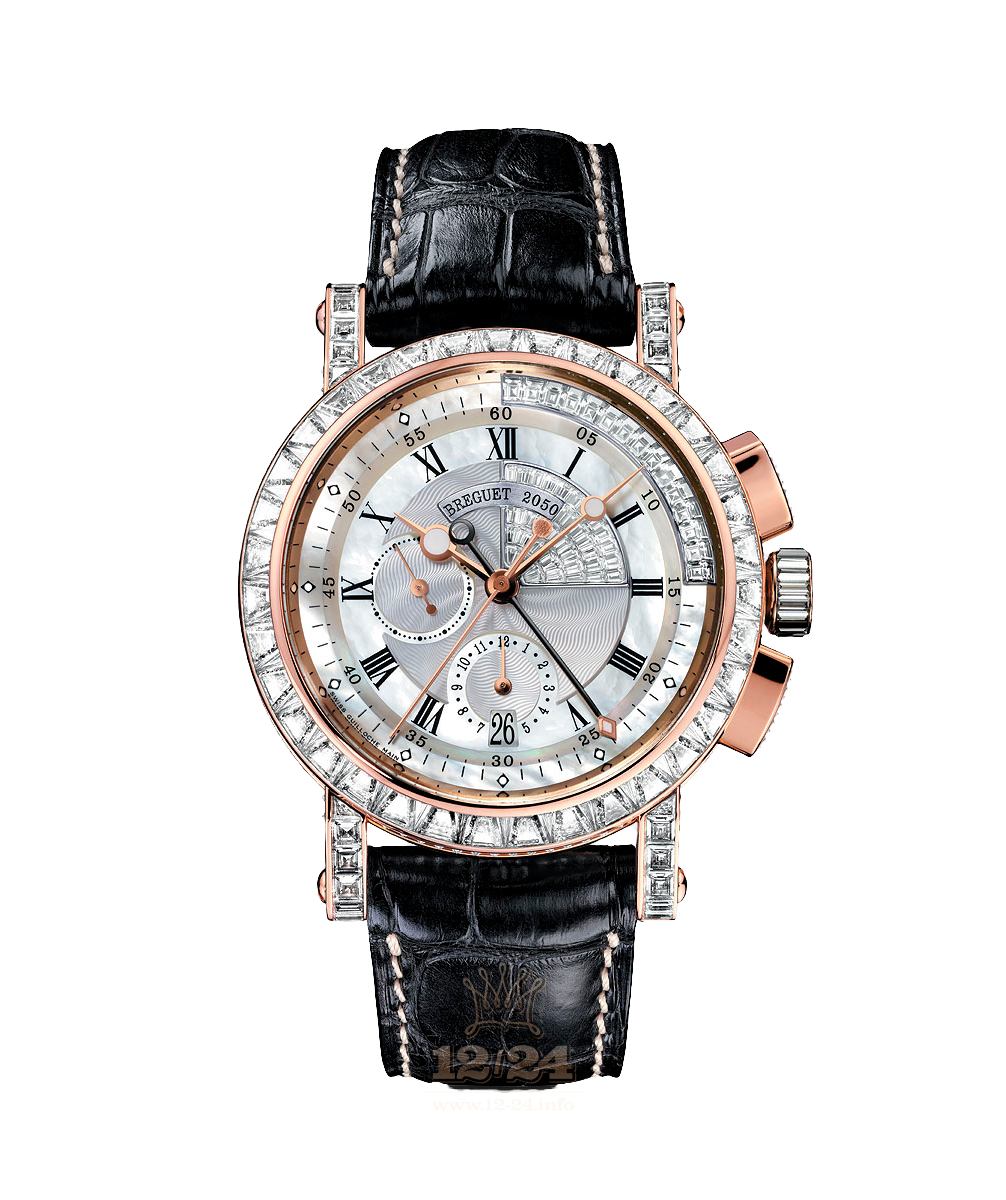 Breguet Marine Watch 5829BR/8D/9ZU/DD0D 42 mm Pink gold Case Silver Dial
