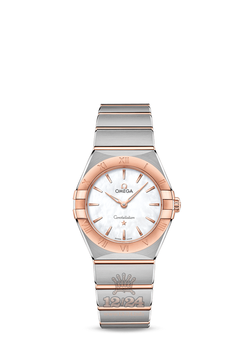 Omega Constellation Watch 131.20.28.60.05.001 28 mm Steel / Pink gold Case White Dial