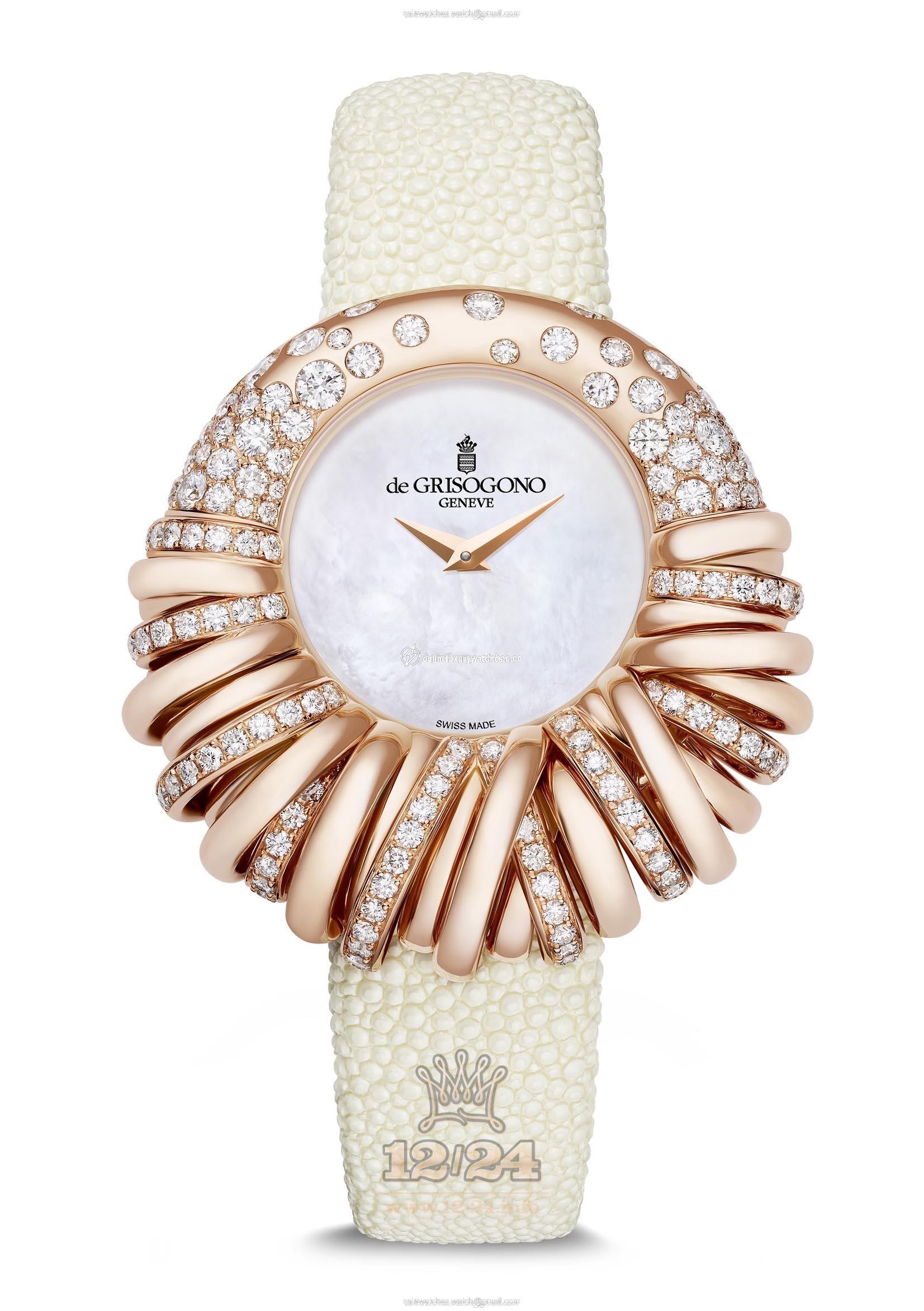 de Grisogono Allegra 25 Watch A25-S01 42 mm Pink gold Case White Dial