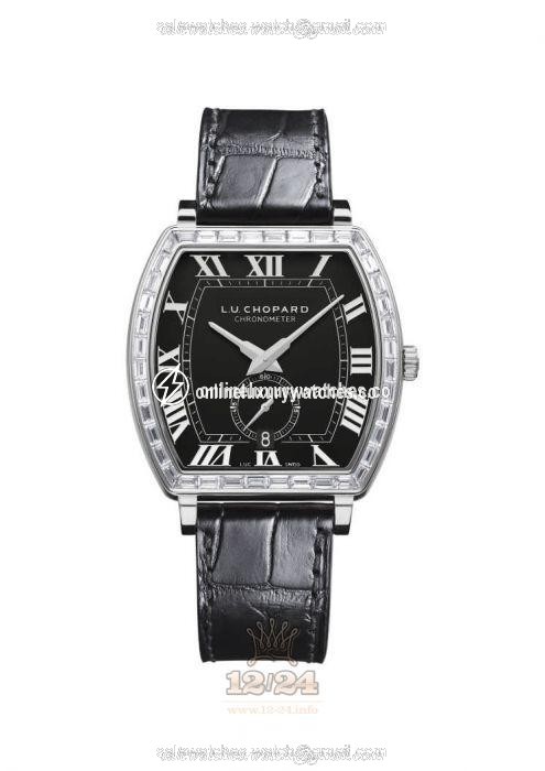 Chopard L.U.C Watch 172296-1001 39 mm White gold Case Black Dial