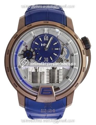 HYT H1 Watch 148-TB-21-BF-RU Titanium DLC coating Case White Dark blue Dial