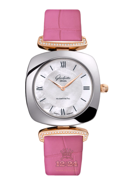 Glashutte Ladies Watch 1-03-02-05-16-31 31 mm Steel / Pink gold Case White Dial