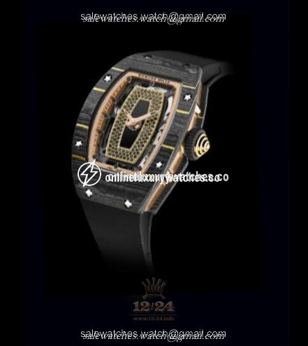 Richard Mille Women's Collection Watch RM 07-01 Carbon TPT 46 mm Carbon Case Black Dial