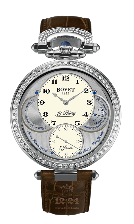 Bovet 19Thirty Watch NTS0009-SD12 42 mm Stainless steel Case White Gray Dial