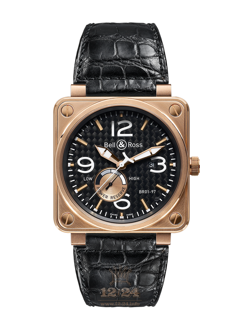 Bell & Ross Instruments Watch BR0197-PINKGOLD 46 mm Pink gold Case Black Dial