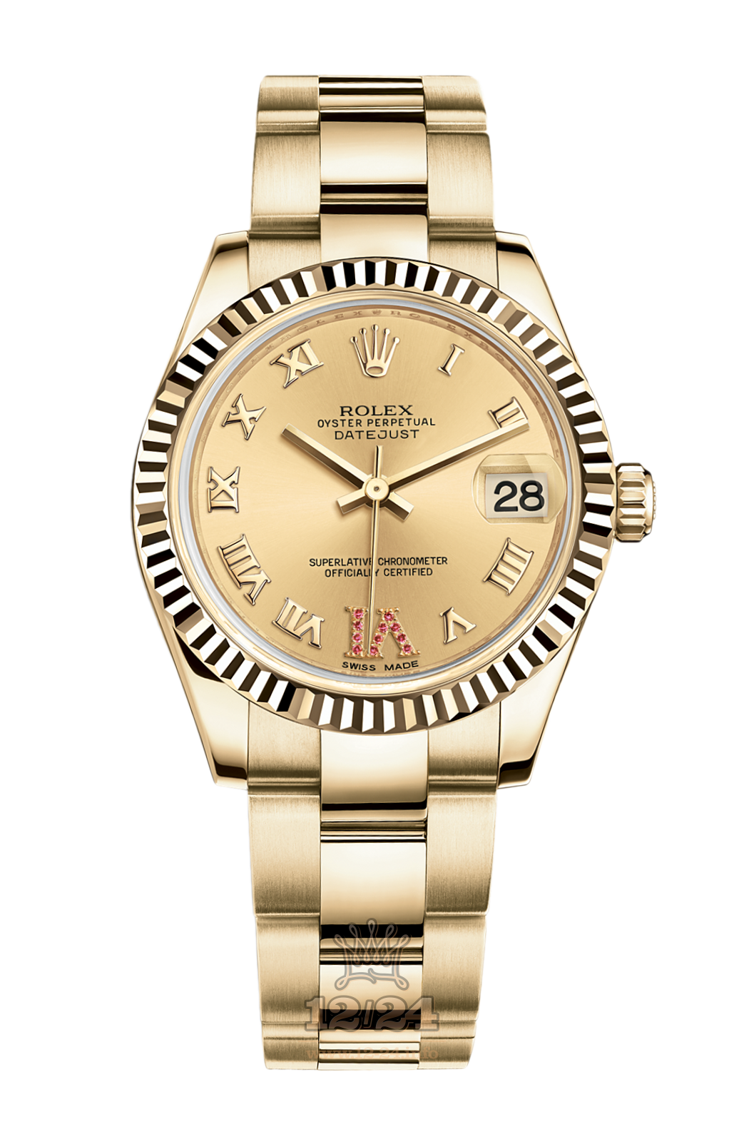 Rolex Lady-Datejust Watch 178278-0133 31 mm Yellow gold Case Golden Dial