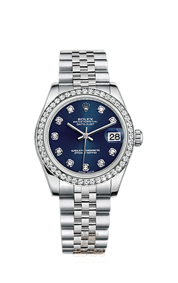 Rolex Lady-Datejust Watch 178384-0046 31 mm Steel / White gold Case Dark blue Dial