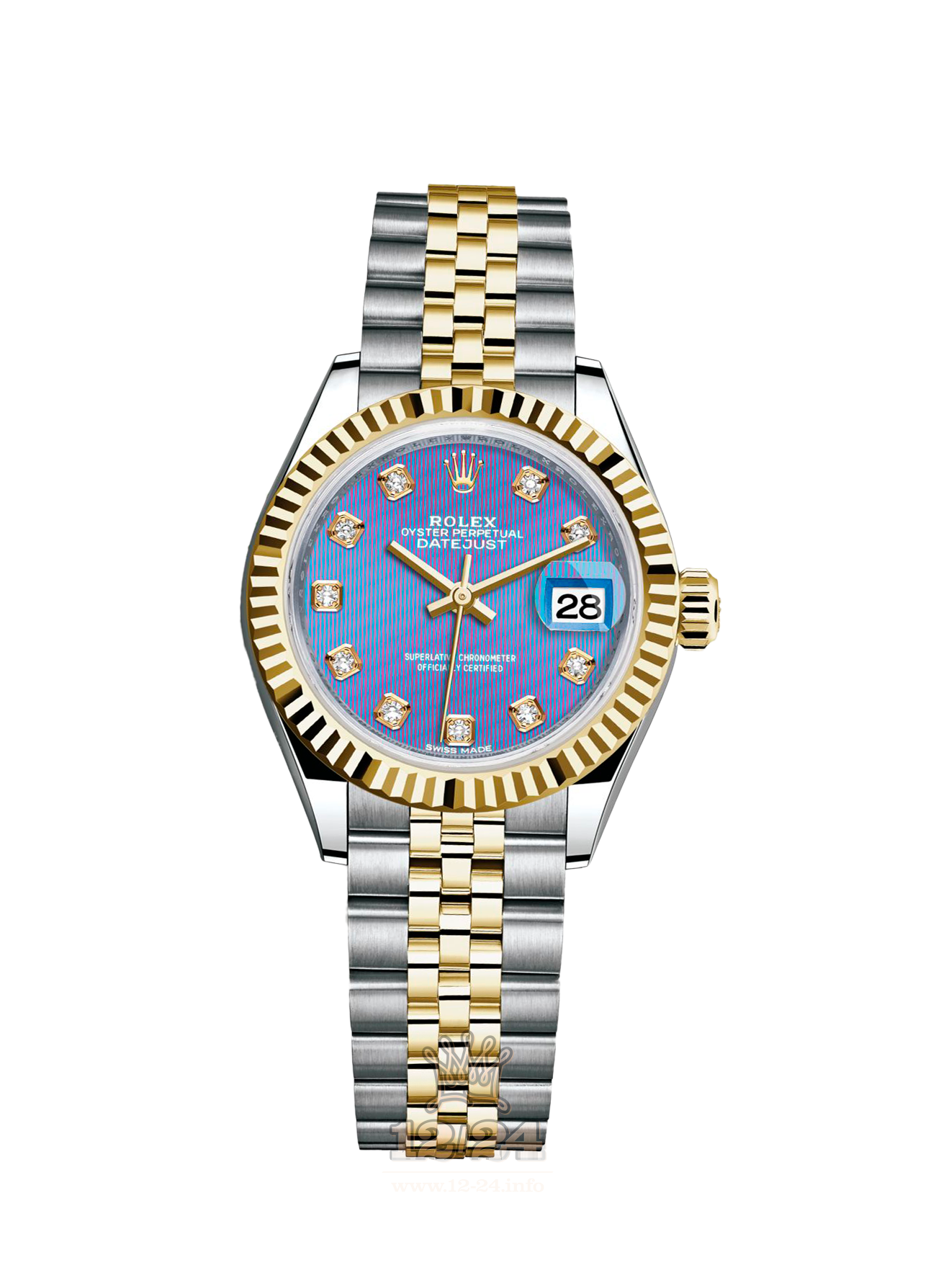 Rolex Datejust Watch 279173-0017 28 mm Steel / Yellow gold Case Dark blue Purple Dial