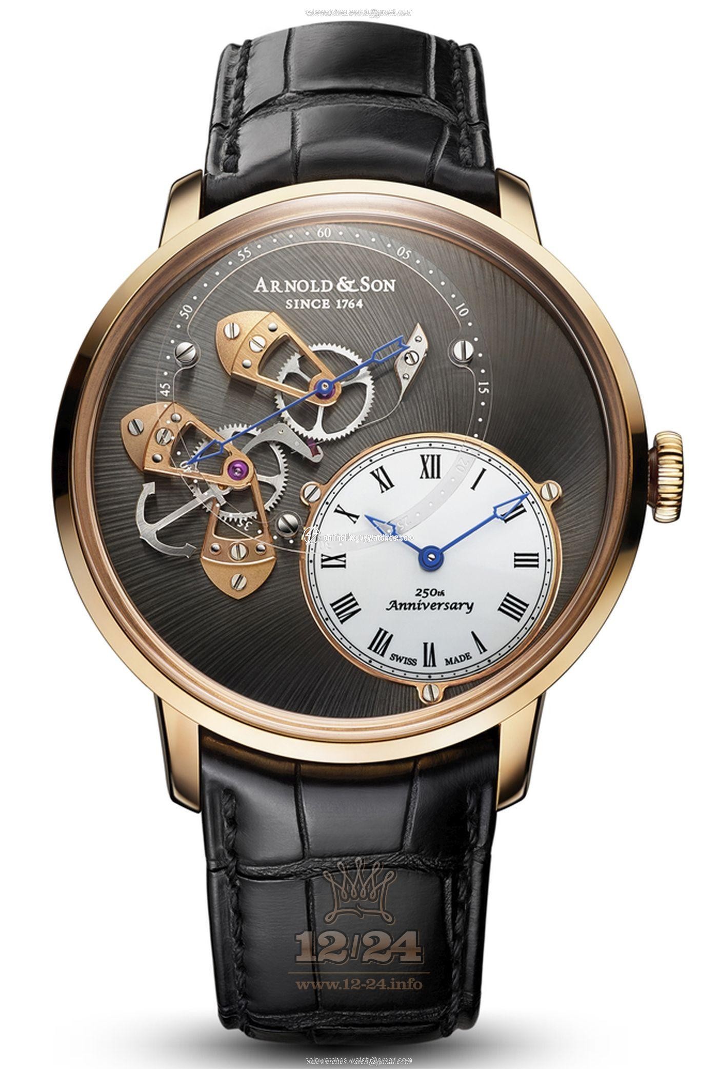 Arnold Son Instrument Collection Watch 1ATAR.L01A.C120A Red gold Case Gray Dial