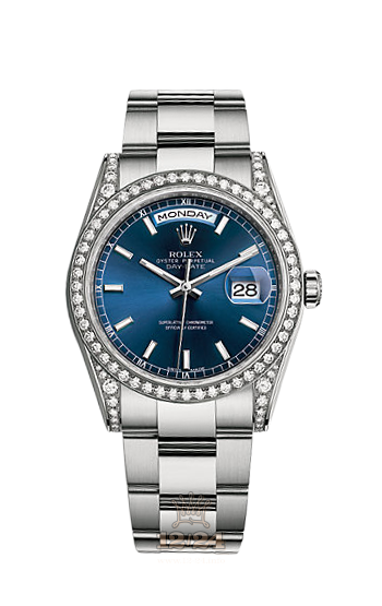 Rolex Day-Date Watch 118389-0125 36 mm White gold Case Dark blue Dial