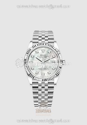Rolex Datejust Watch 126234-0019 36 mm Stainless steel White gold Case