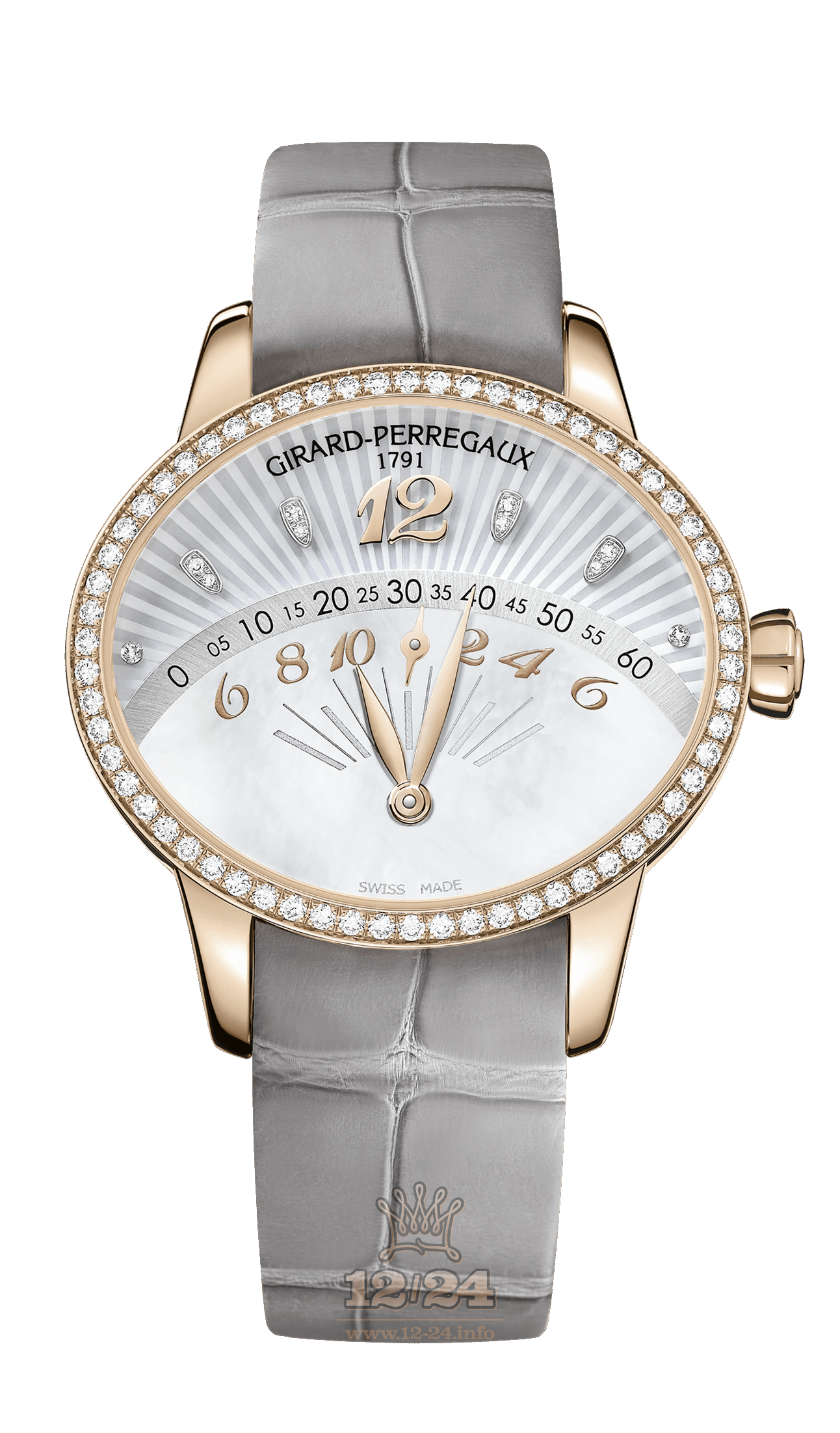 Girard Perregaux Cats Eye Watch 80495D52A251-CK2A 35 mm Pink gold Case White Dial