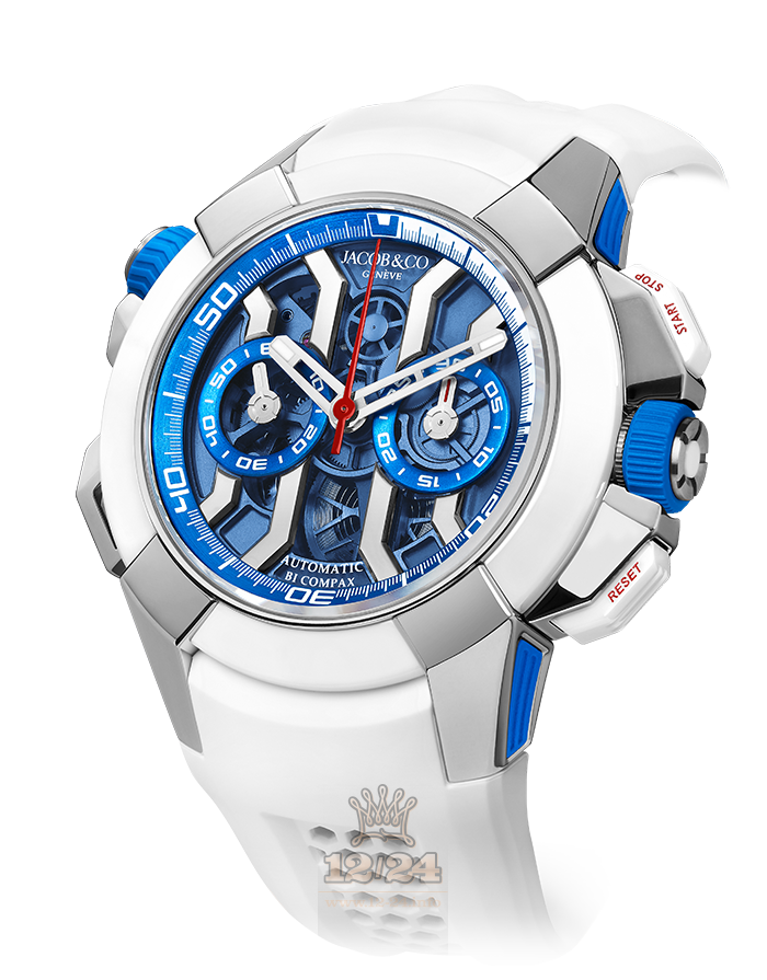 Jacob & Co Gents Collection Watch EC313.20.PE.LL.G 47 mm Titanium Ceramics Case Dark blue Dial