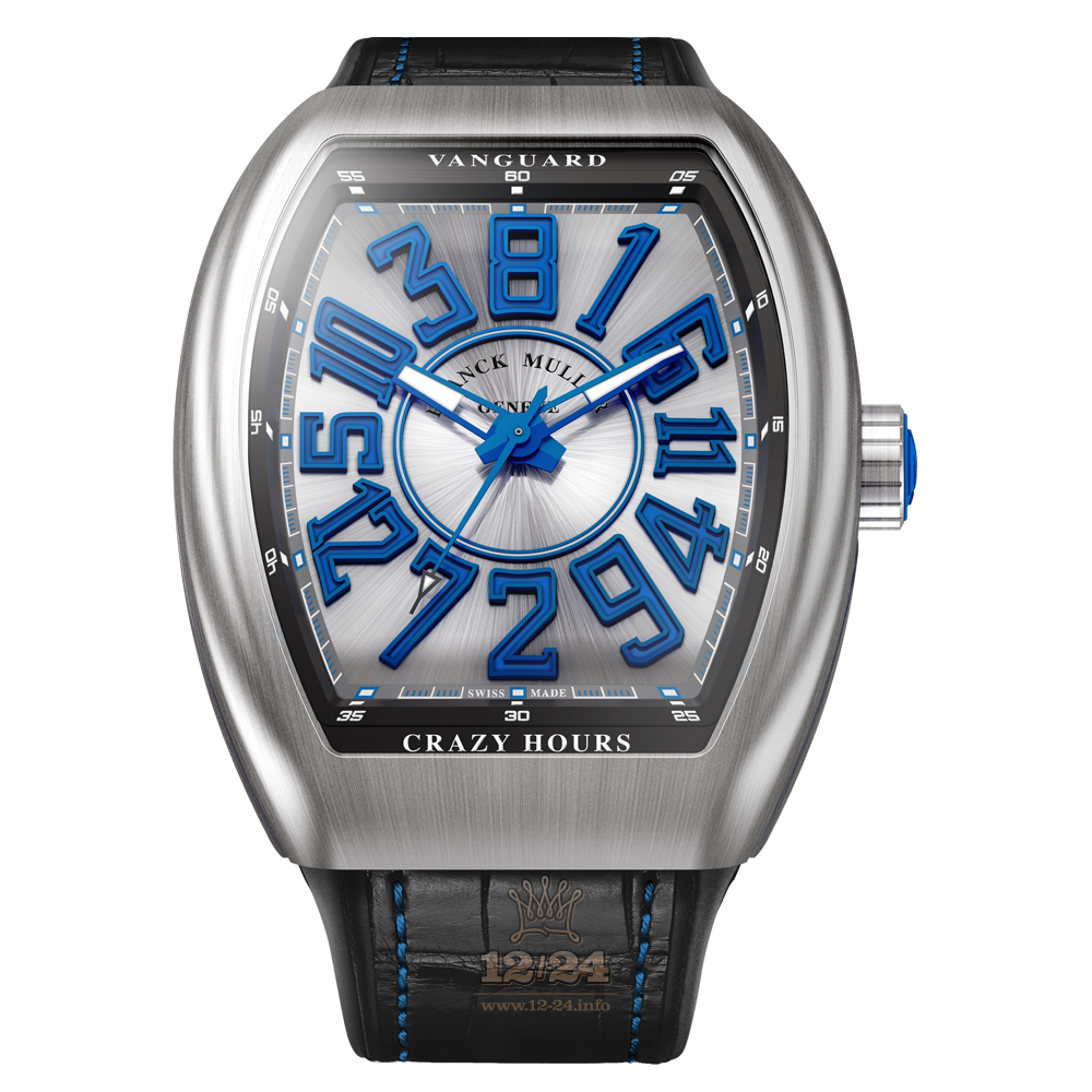 Franck Muller Vanguard Watch V 45 CH BR BL 45 mm Stainless steel Case Gray Silver Dial