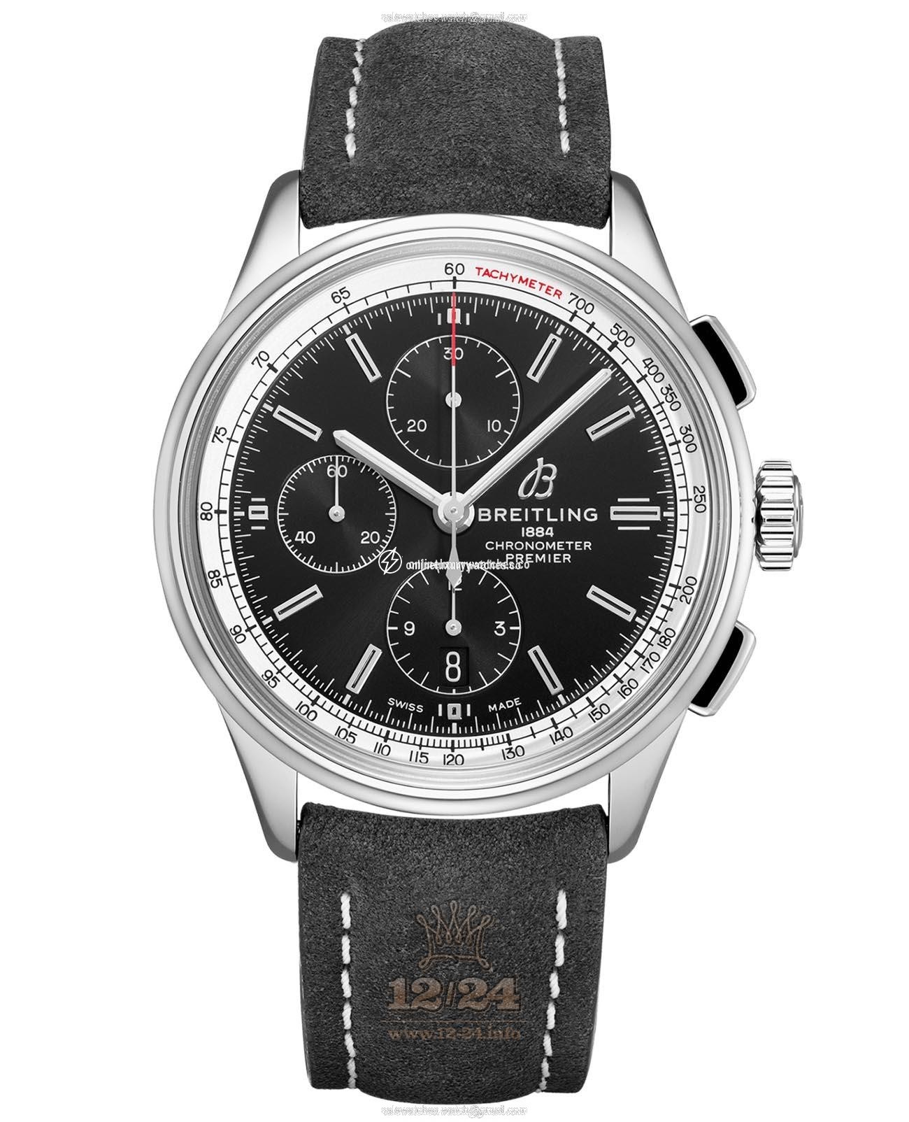 Breitling Premier Watch A13315351B1X2 42 mm Stainless steel Case Black Dial