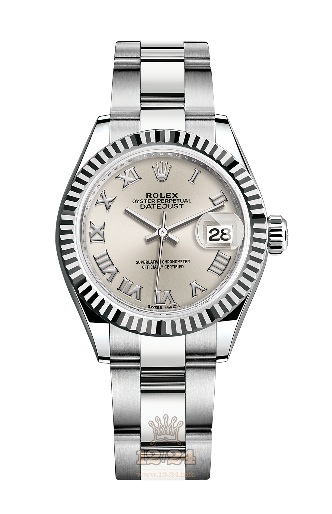 Rolex Datejust Watch 279174-0008 28 mm Steel / White gold Case Silver Dial